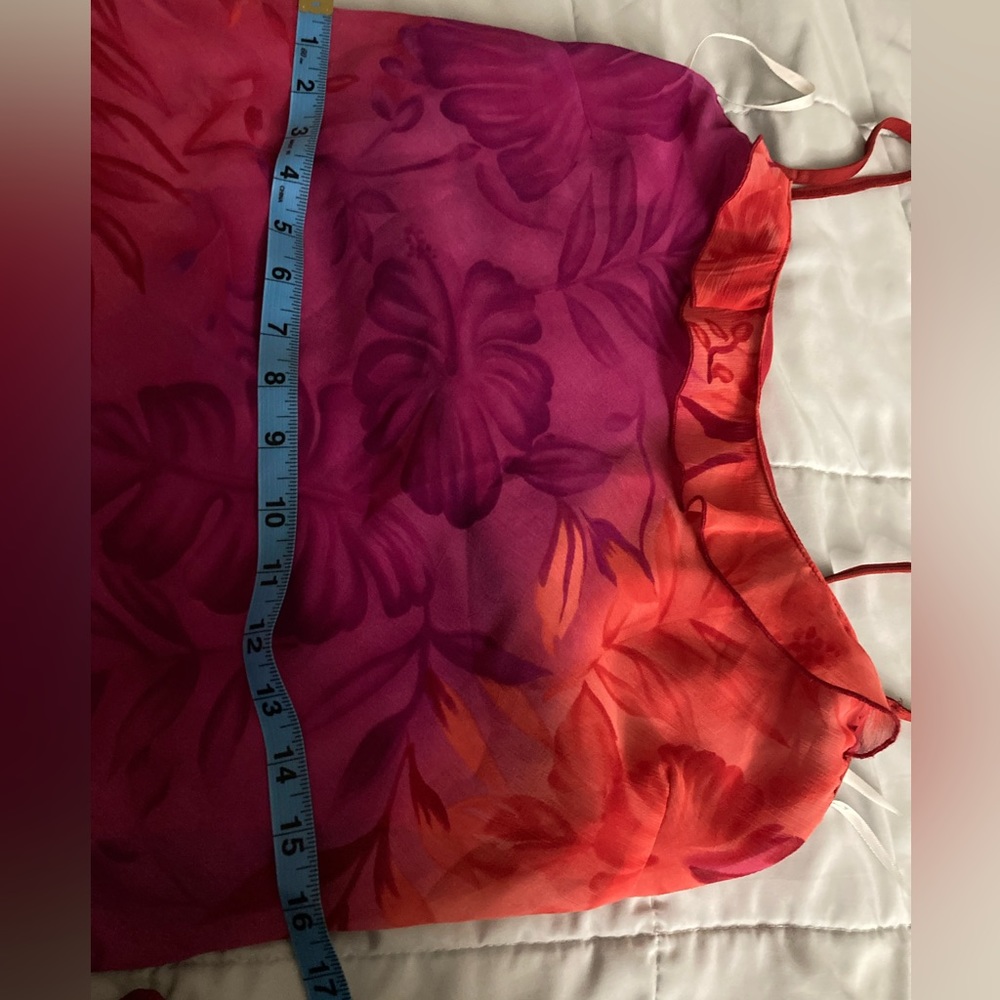 Vintage Arden B Dress Bright Floral Red Pink, Purple &OrangeMulticolored Style - Picture 11 of 12